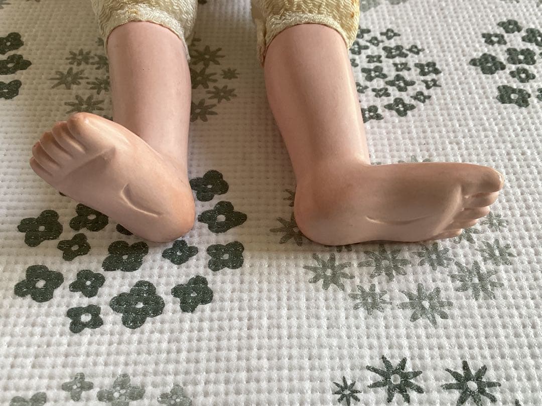 松乾斎東光　喜光　市松人形 （裸）抱き人形　全長約33cm 短い黒髪