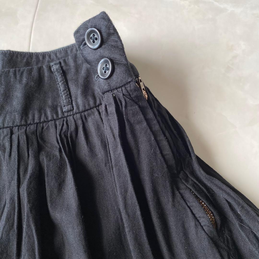 【希少】 KAPITAL オーロラエプロンパンツ キュロット スカート 黒 S