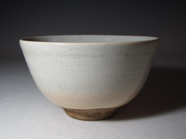 野々村仁清 白釉茶碗 淡々斎花押 時代の名碗！k547