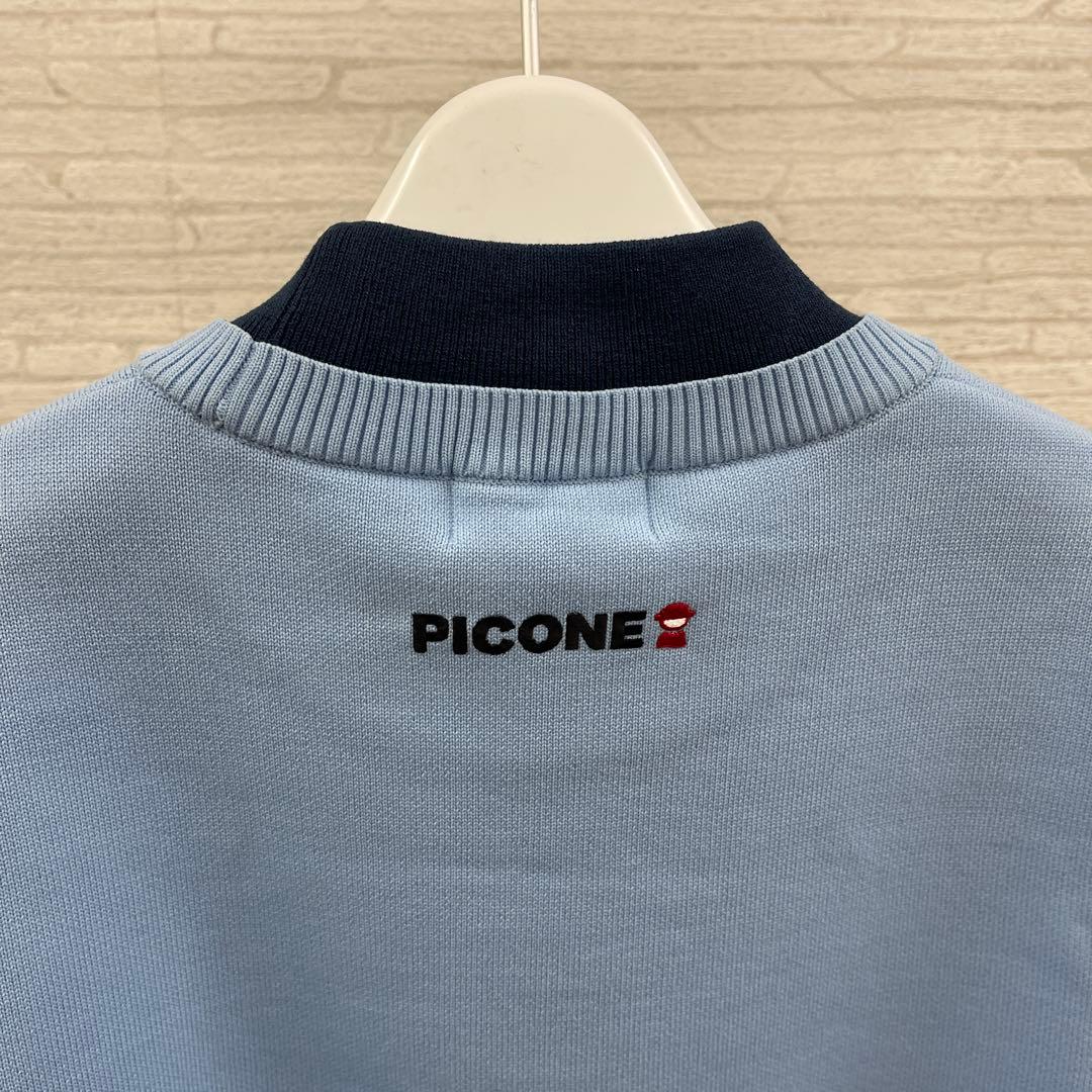 PICONE ピサの斜塔刺繍セーター 水色