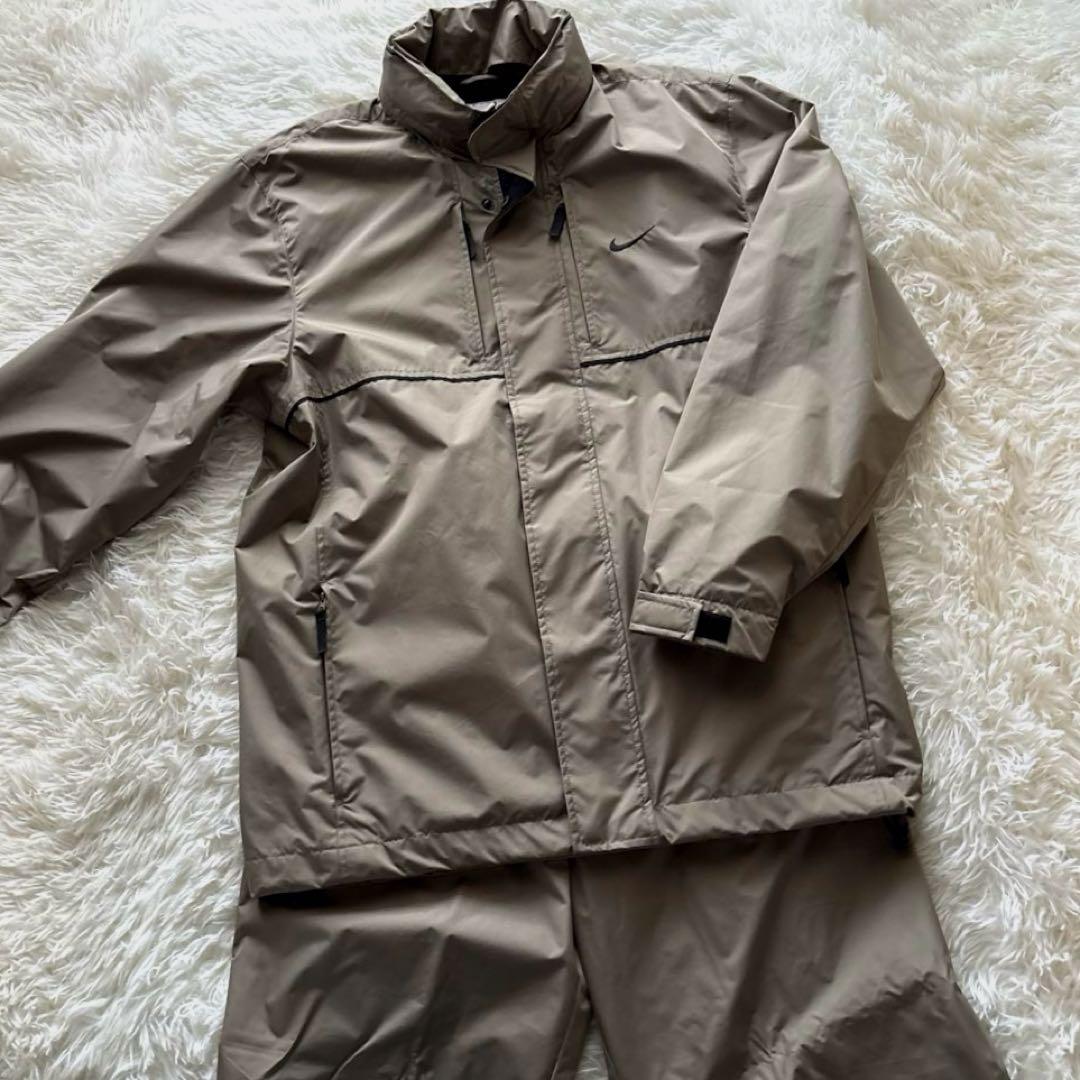 古着　ナイキ ウインドブレーカー セットアップ カーキ×黒　CLIMA-FIT