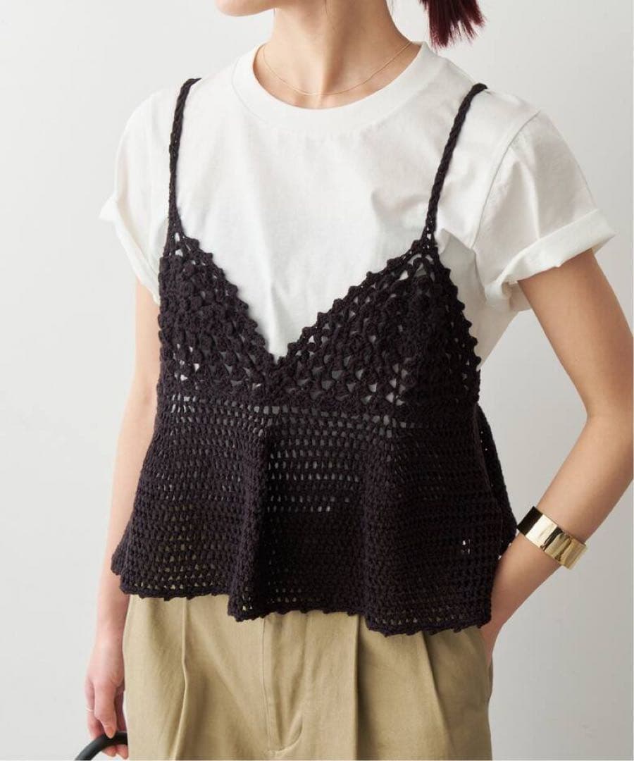 クロシェニットキャミソール スピックアンドスパン Spick and Span