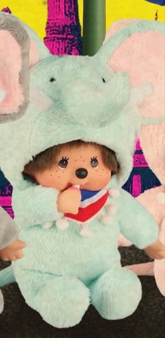 タイ限定 象モンチッチぬいぐるみ ブルー