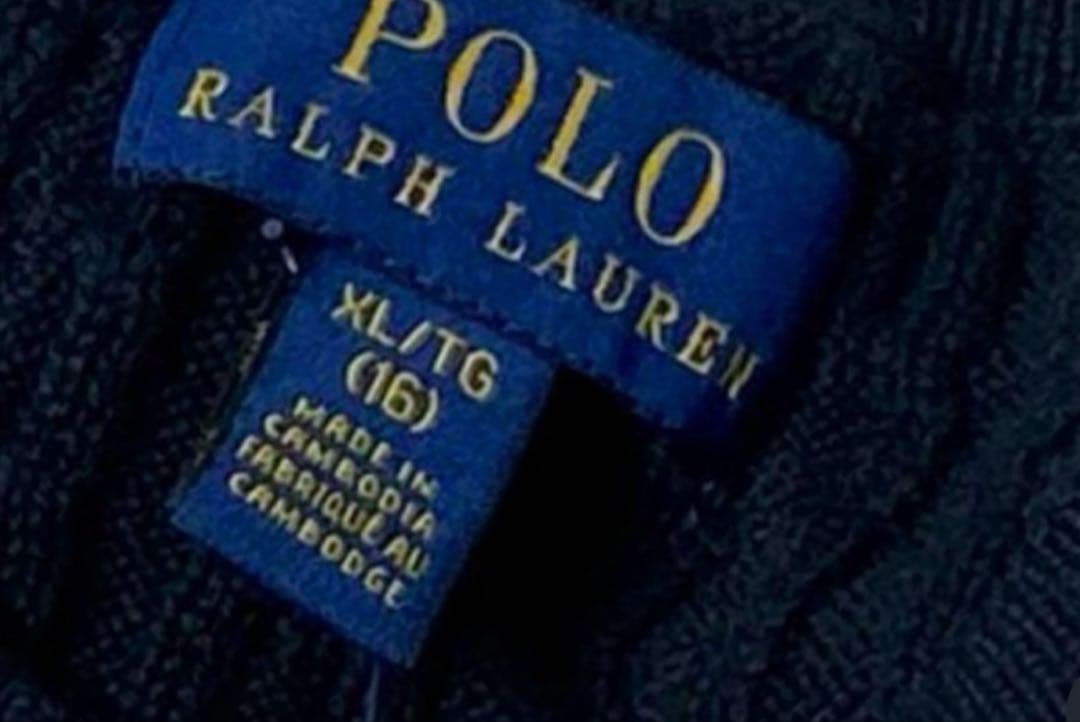 セールPoloポロラルフローレンケーブルカーディガン ニット セーター　ネイビー