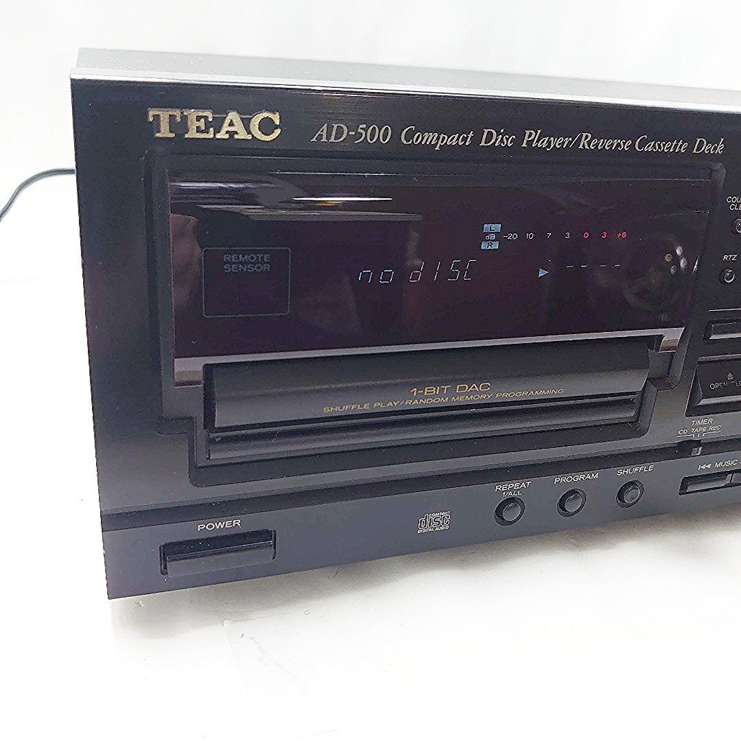 【TEAC】 AD-500｜CDプレーヤー＋カセットデッキ｜一体型｜リモコン付属