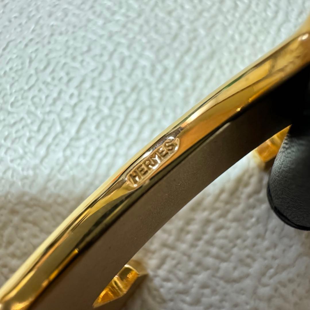 【正規品/美品】エルメス 正規ベルト コンスタンス ゴールド金具 黒 95