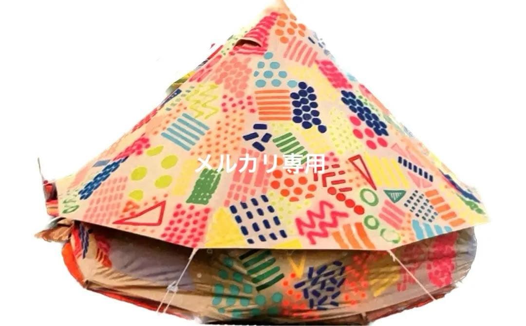 世界に一つ　カラフル可愛いベルテント　3m 一点もの