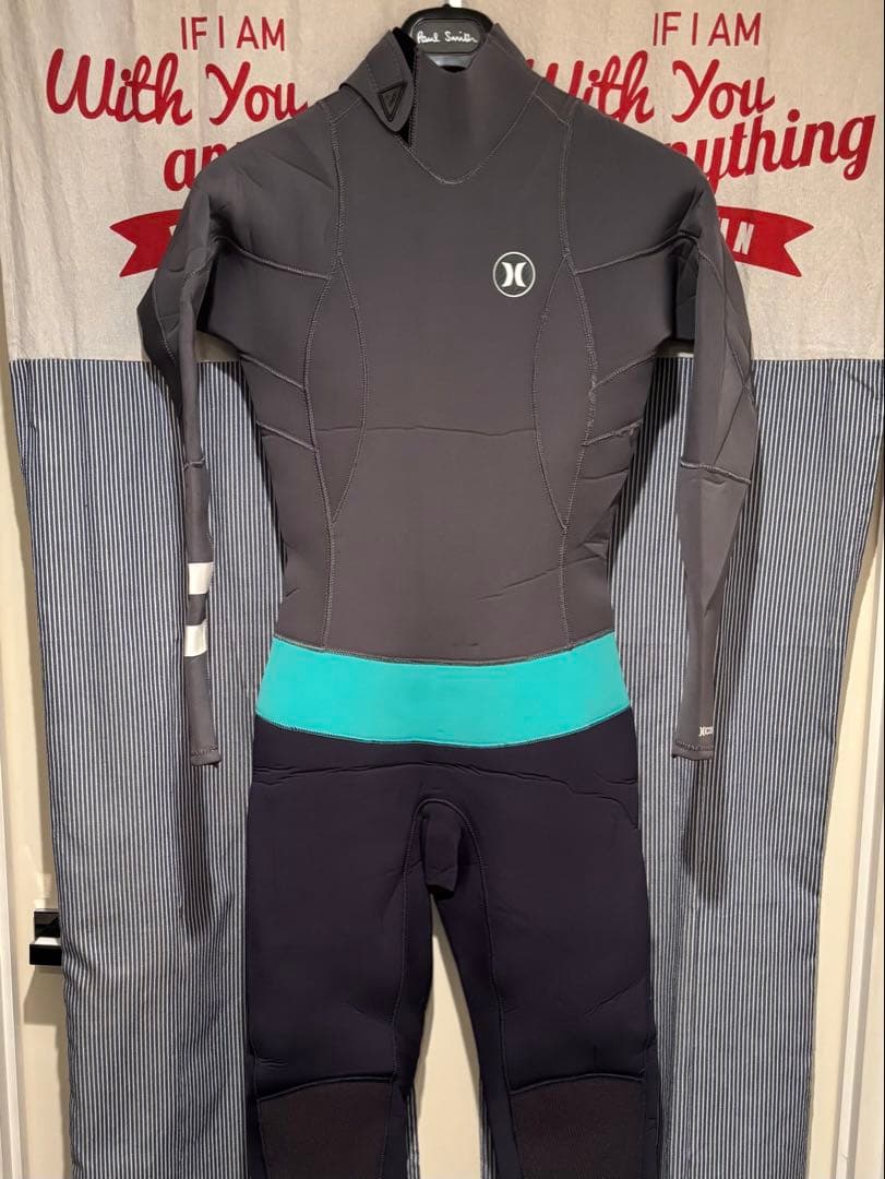 【美品ウェットスーツ】　フルスーツ　HURLEY(ハーレー)　Lサイズ