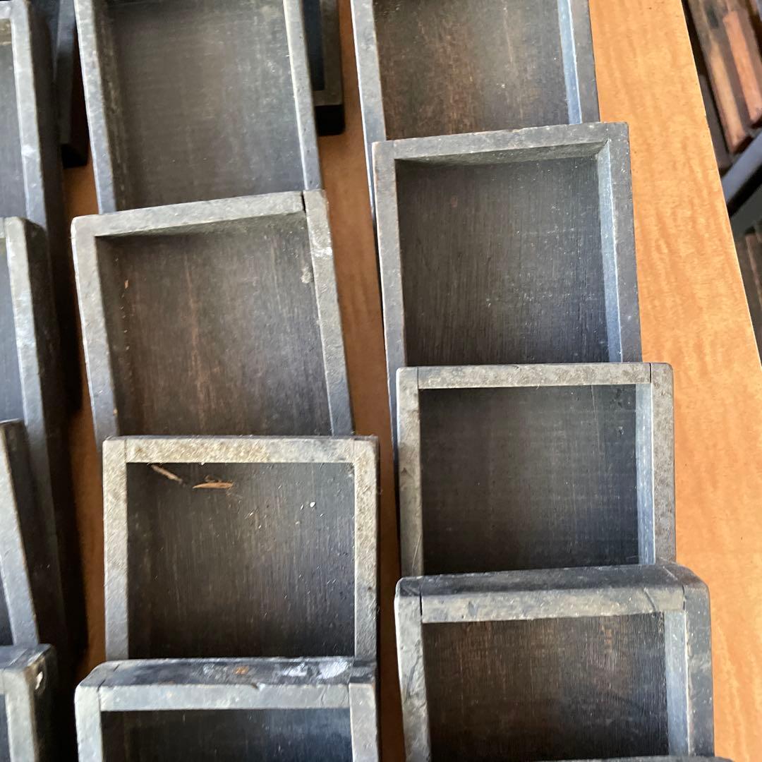 【chyas】B50-1/活版印刷所で使われていた小箱（文選箱）50枚