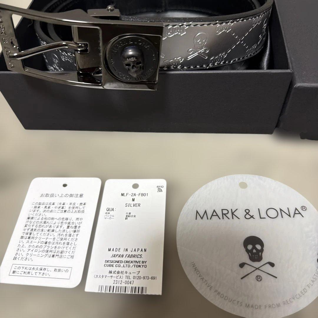 MARK&LONA マークアンドロナ　ベルト　Mサイズ　シルバー　未使用品