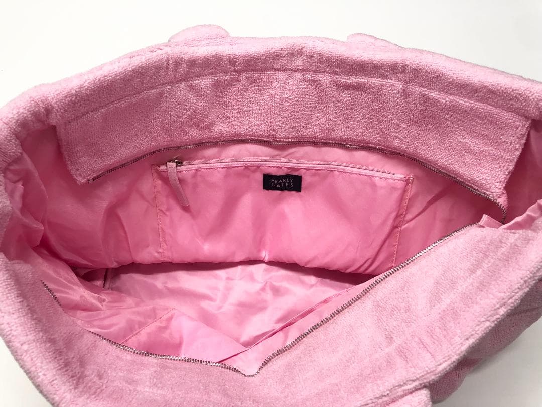 ○★新品未使用　PEARLY GATES　パイルカートバッグ（大）　ピンク系