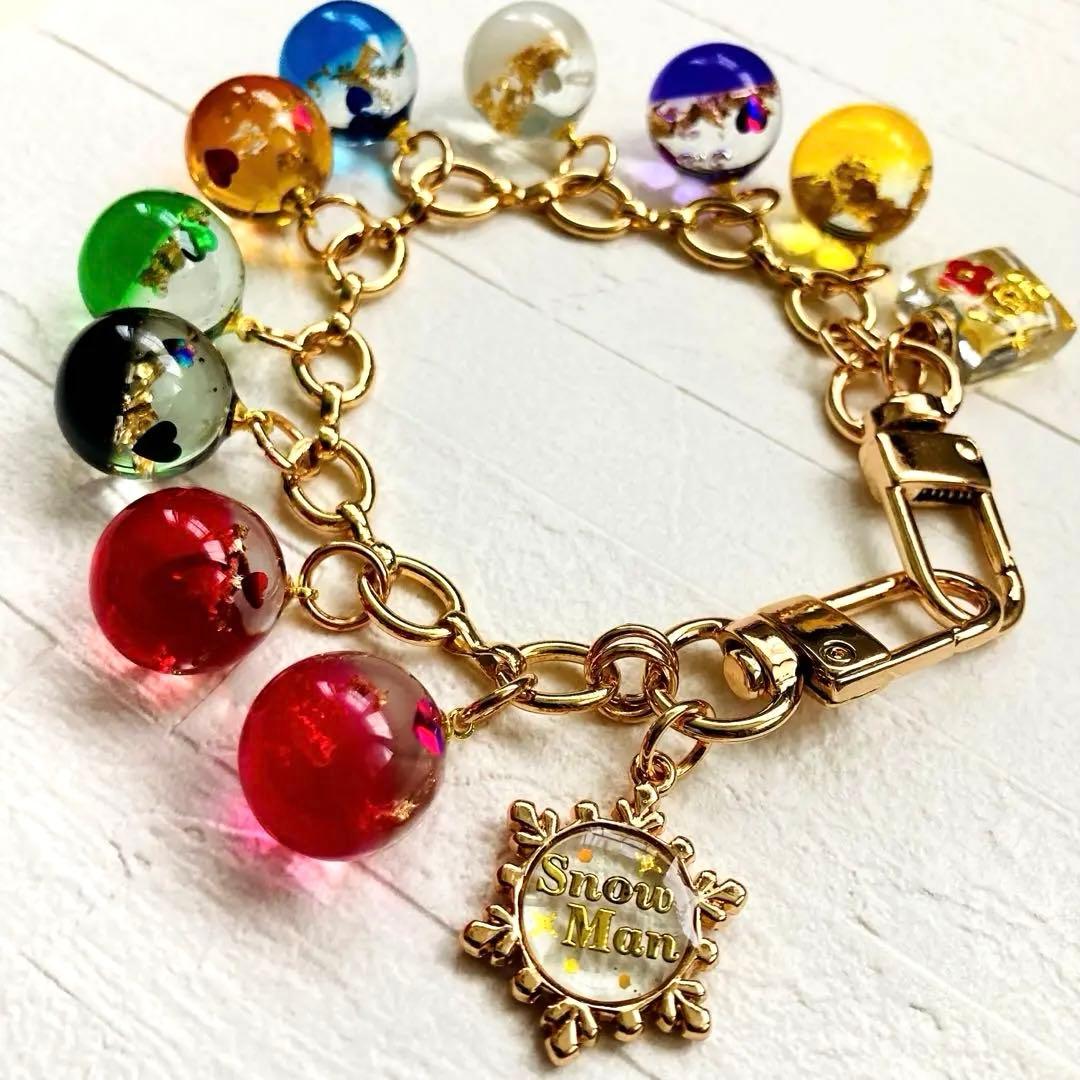 ひめさまページ　Man宮舘涼太名入れチャームレジンキーホルダー5点