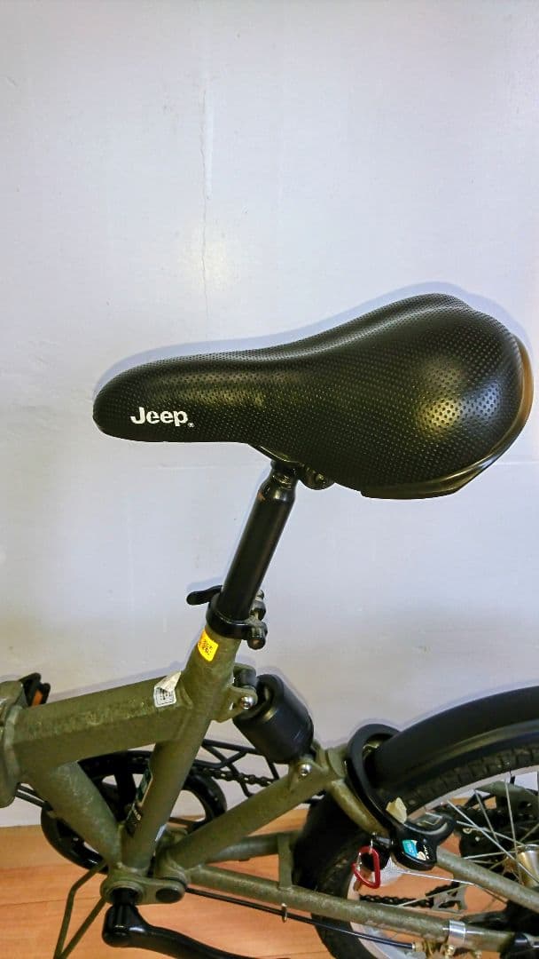【美品】【引き取り希望】Jeep ジープ 折りたたみ自転車 オリーブグリーン