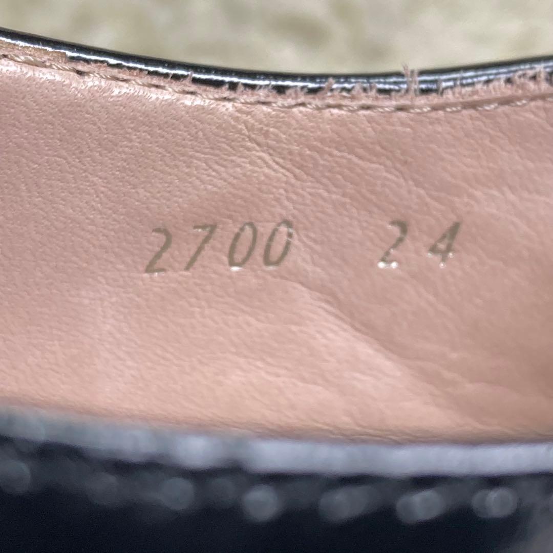 『未使用級』ランバンオンブルー Tストラップ ローファー 厚底　ブラック　24