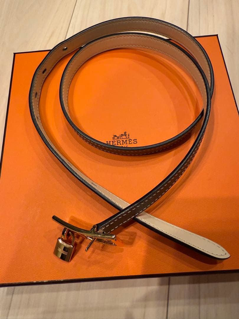 HERMES ラッキー15リバーシブルベルト美品