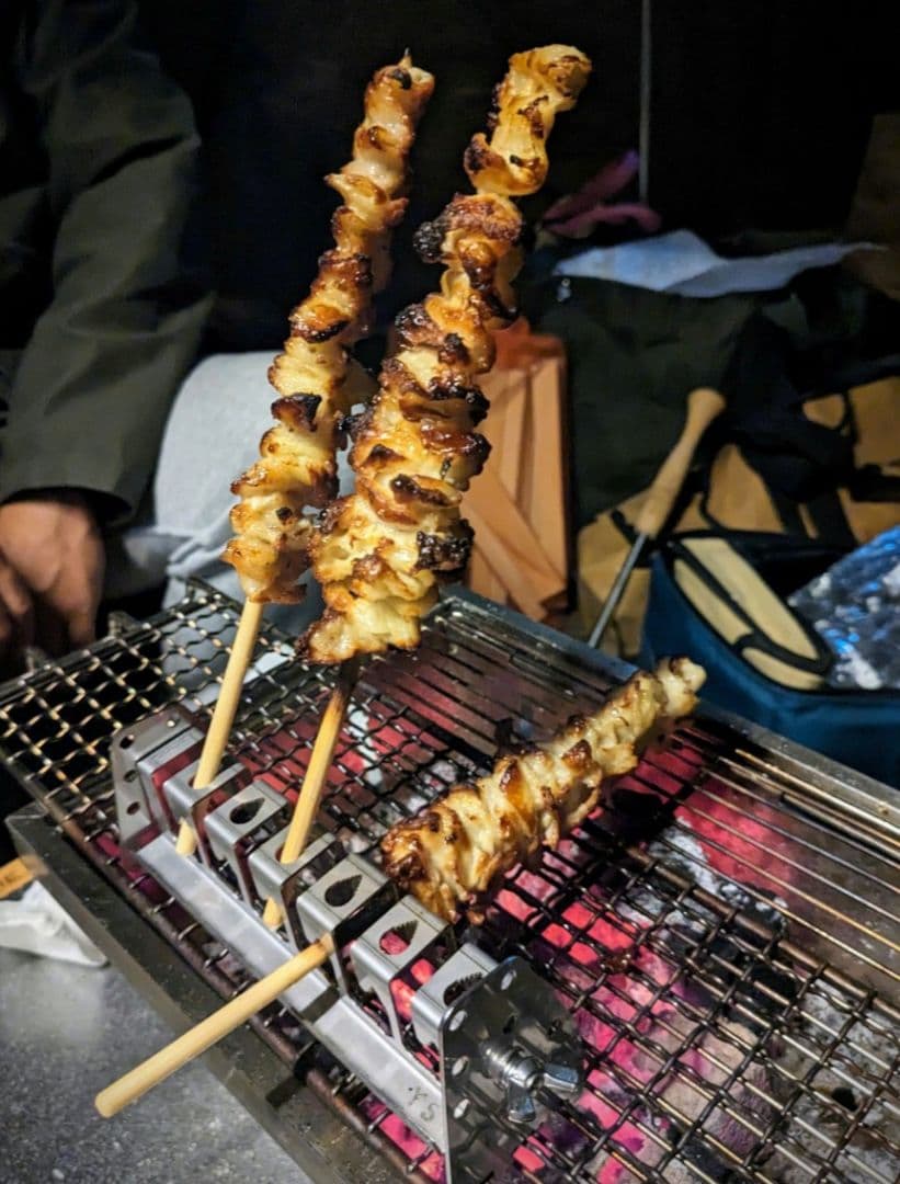 KVASS ステンレス製炭火台 ゼオール鉄板 焼鳥セット ベルモントバッグ入り