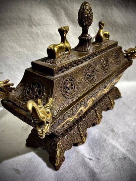 銅器 仏教 八宝香炉 古美術 コレクション品 銅製 工芸品 彫刻装飾品置物