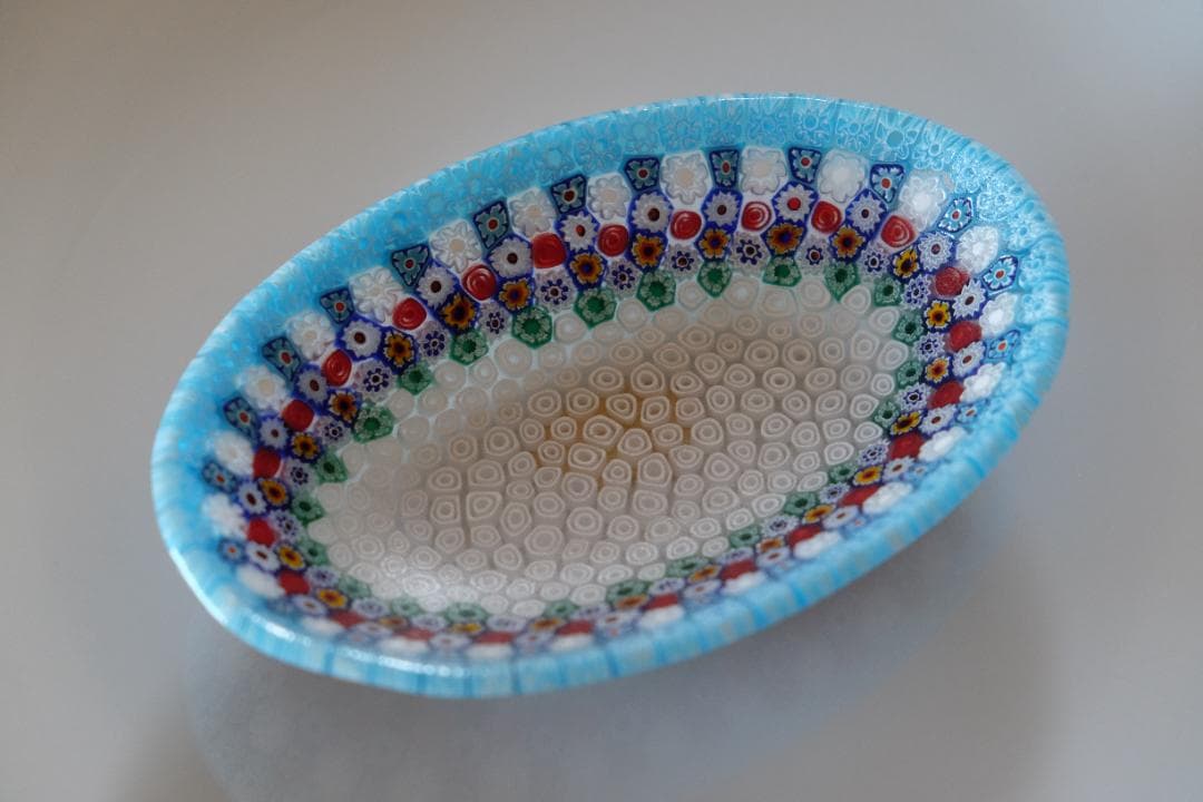 ベネチアンガラス ミルフィオリ プレート 皿 江波冨士子/黒木国昭/藤田喬平