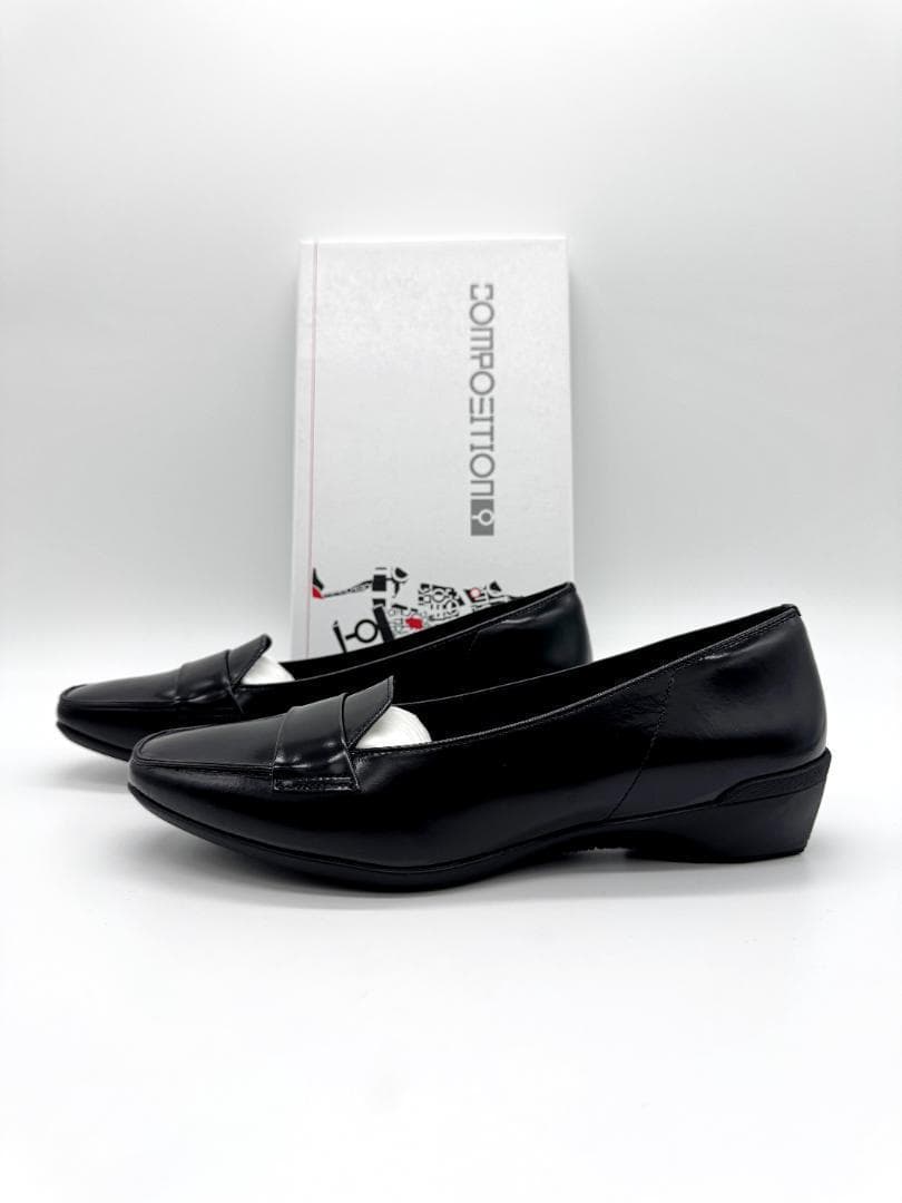 新品 コンポジションナイン パンプス ブラックガラス 22.5cm