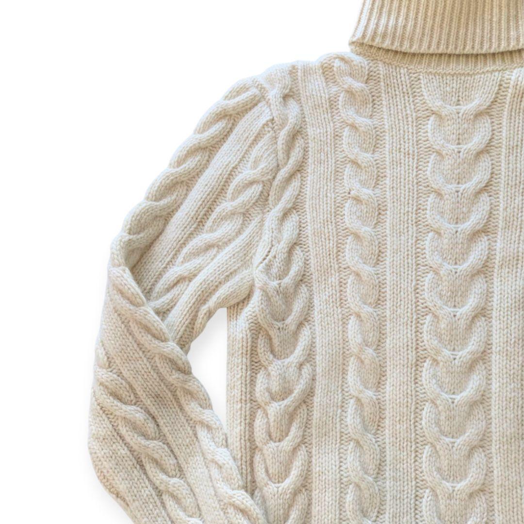 RALPH LAUREN PURPLE LABEL 白カシミヤタートルセーター