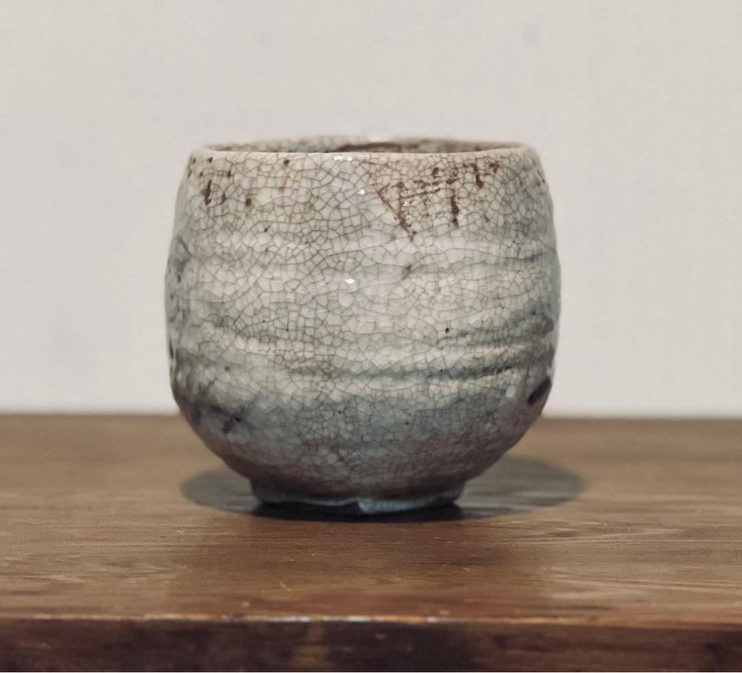 絵志野秋草絵茶碗　加藤春武造　共箱