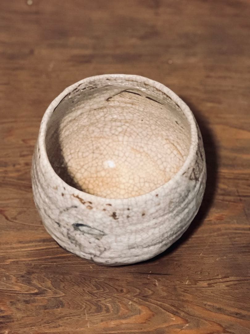 絵志野秋草絵茶碗　加藤春武造　共箱