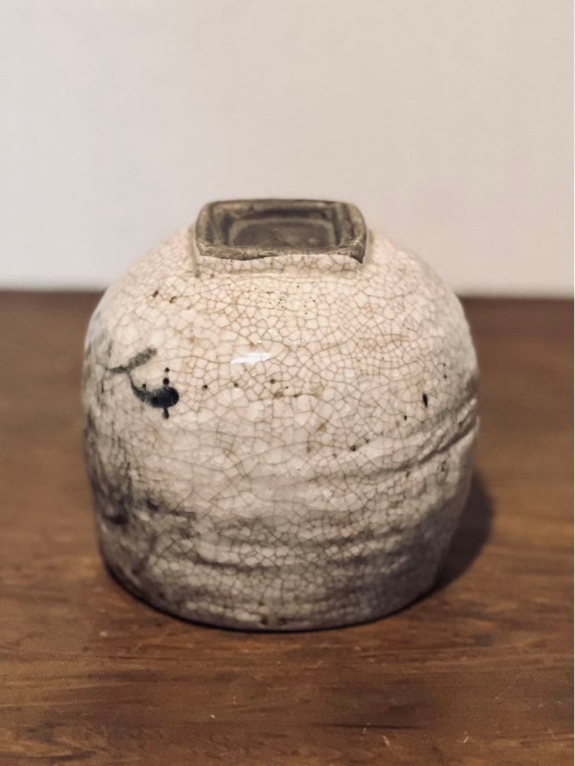 絵志野秋草絵茶碗　加藤春武造　共箱