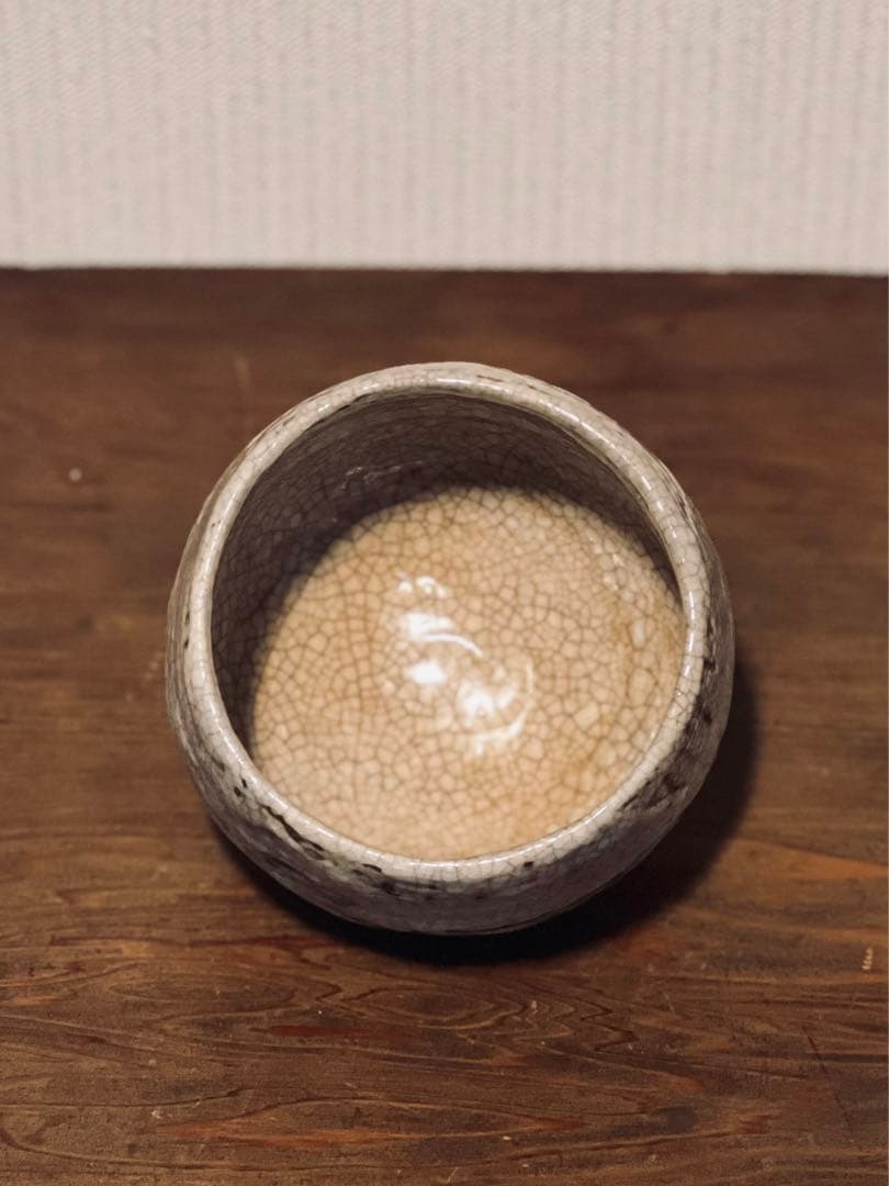 絵志野秋草絵茶碗　加藤春武造　共箱