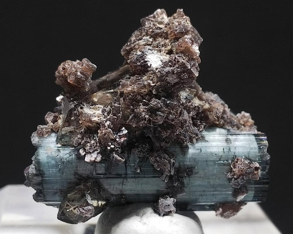 306 エルバイト トルマリン with レピドライト＆クォーツ ブラジル産