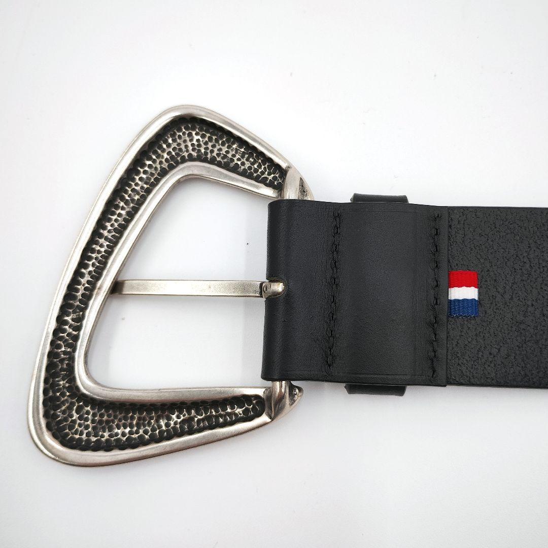 MAISON BOINET 太ベルト ブラック シルバーバックル メゾンボワネ