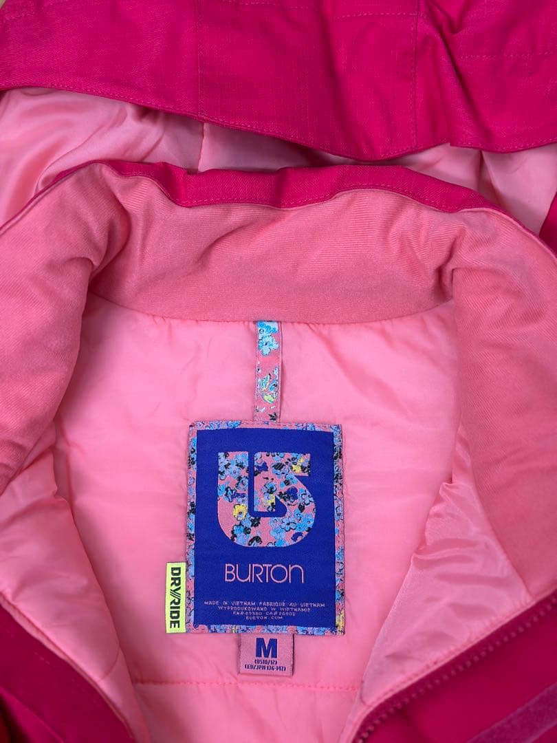 BURTON キッズスノーボードセット　キッズウェアMサイズ ピンク チェック柄