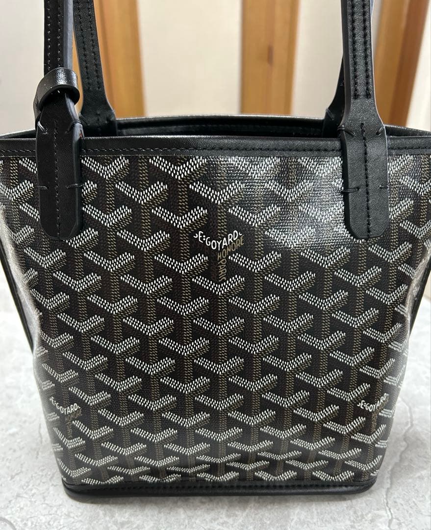 ゴヤール　ブラック トートバッグ サンルイ　ノベルティ　リバーシブル