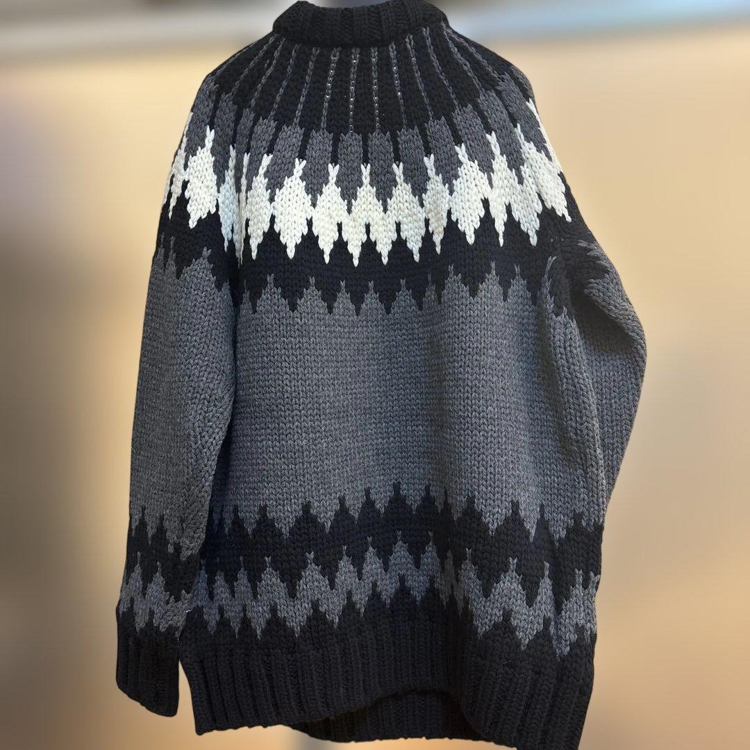 【未使用】1piu1uguale3ノルディックセーターBK