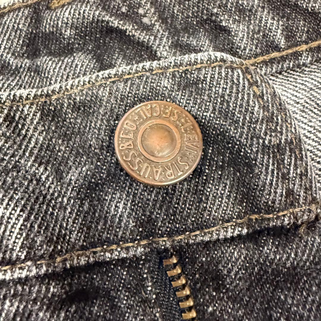 USA製✨リーバイス 505 先染めブラック 赤文字 ハチナナ ナイロンフット