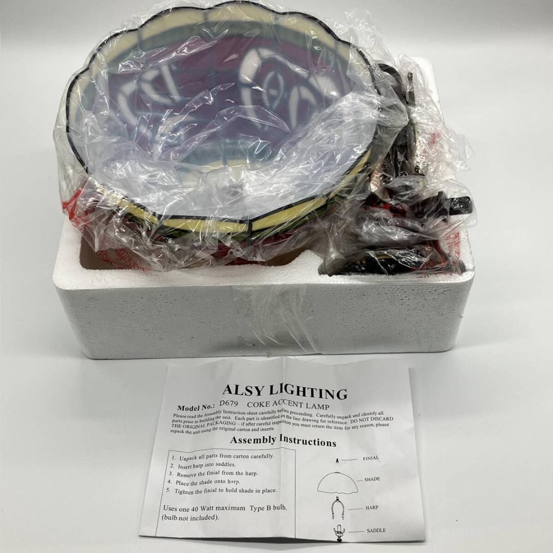 コカコーラ　Coca Cola 　テンドグラス調 　テーブルランプ　ビンテージ