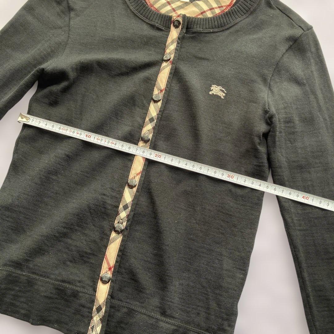 BURBERRY BLUE LABEL ブラックカーディガン 38 ノバチェック