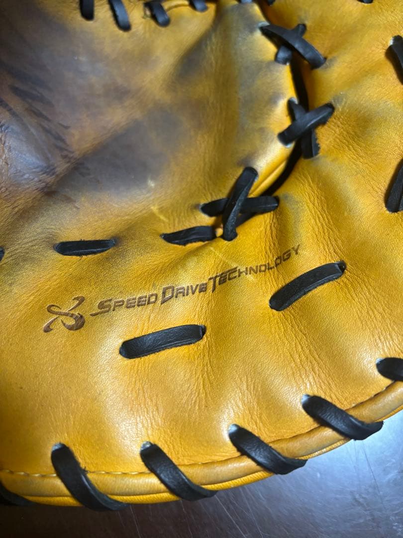 中古品ソフトボール使用Mizuno Pro 軟式ファーストミット。