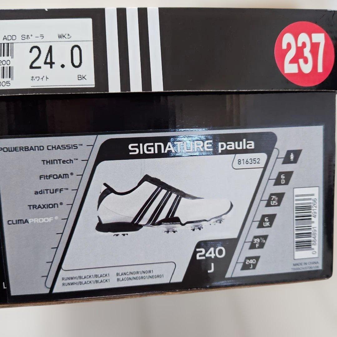 adidas ゴルフシューズ ホワイト/ブラック