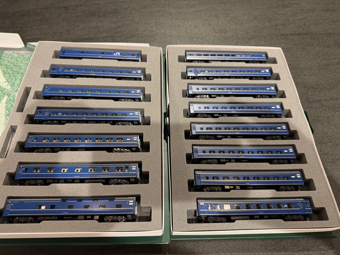 【美品】KATO　24系寝台特急「あさかぜ」(金帯)15両セット【室内灯付】