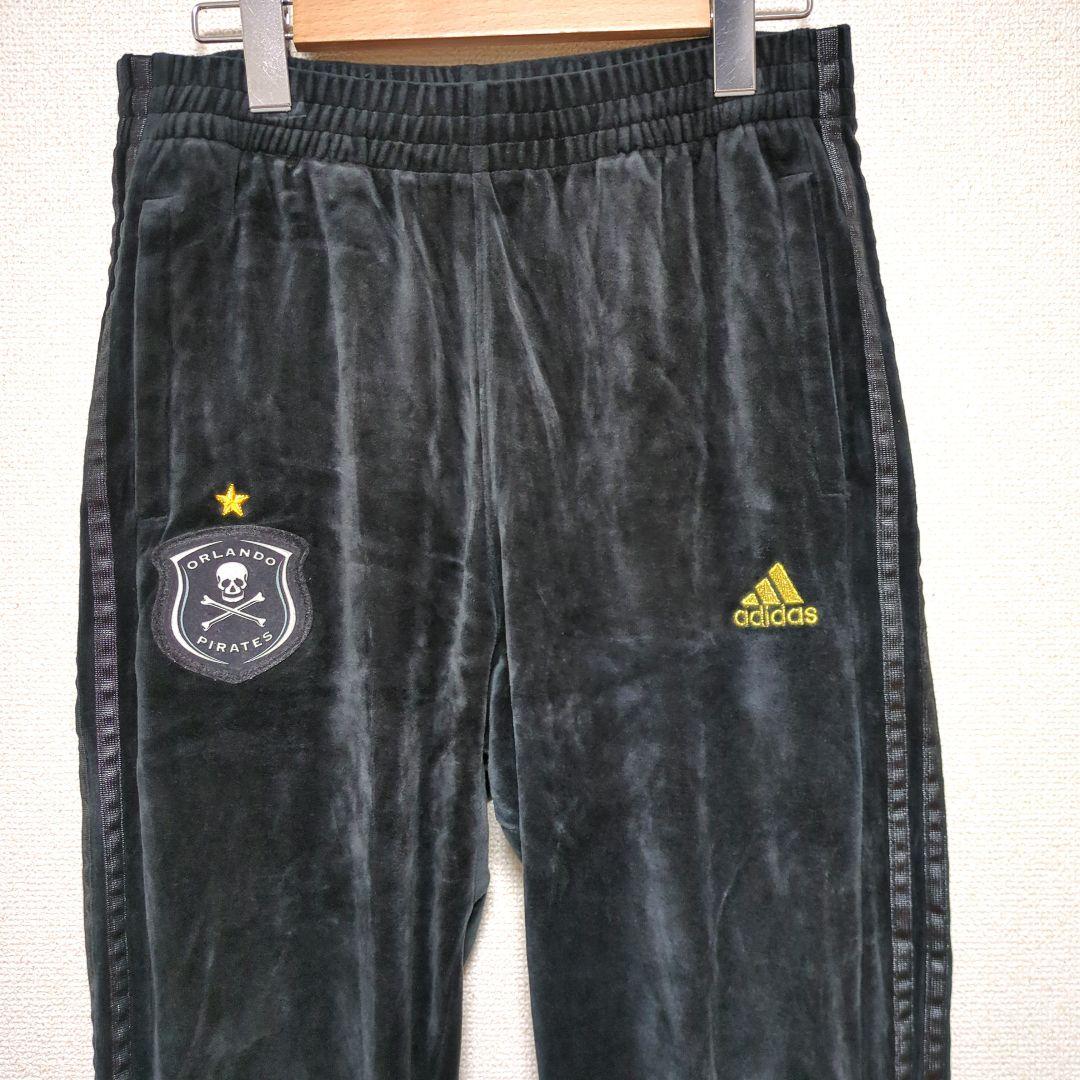 adidas アディダス セットアップ ベロア 黒 ドクロ M