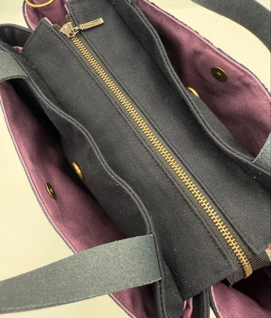 ミナペルホネン smileflower ハンドメイドバッグ スクエアトートバッグ