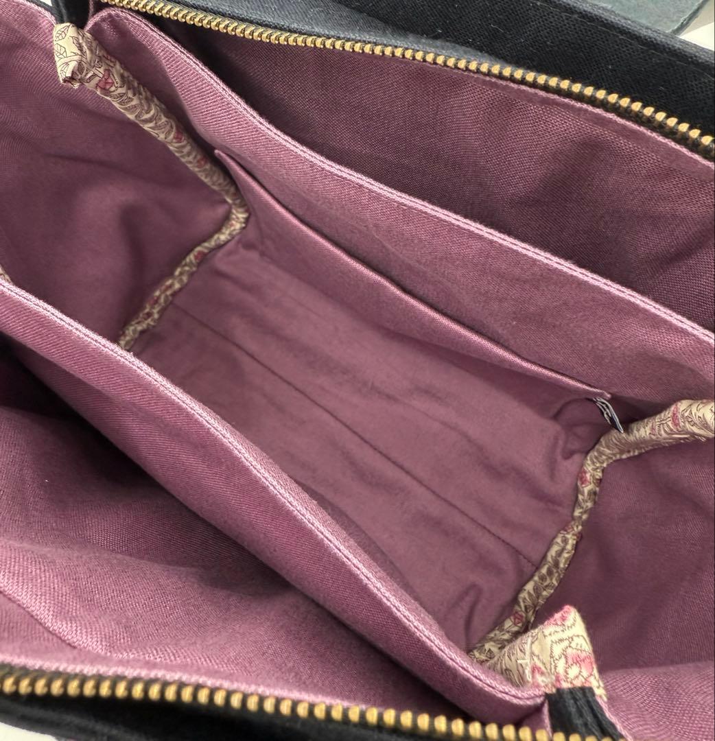 ミナペルホネン smileflower ハンドメイドバッグ スクエアトートバッグ