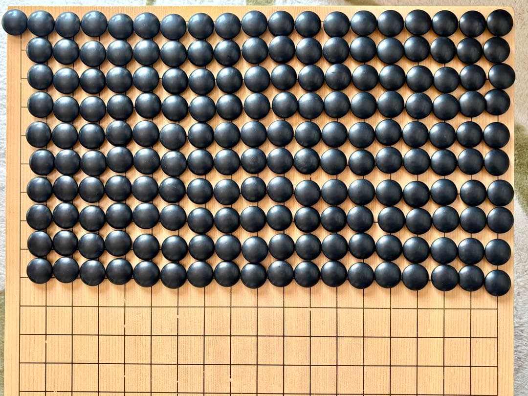 囲碁② 卓上碁盤＋碁笥＋碁石(蛤・那智黒) 33号・月 3点セット