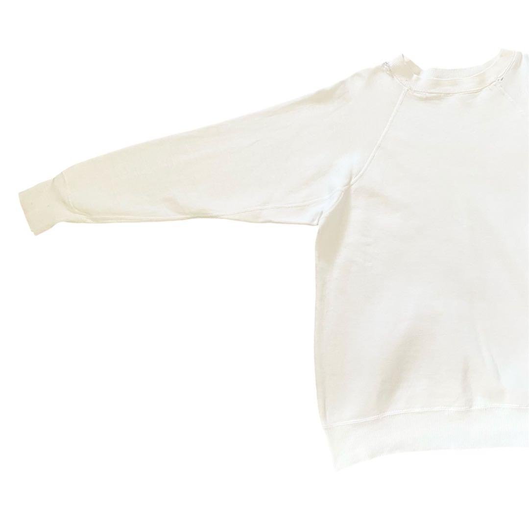 b*y様 60s スウェット 希少 ホワイト ラグラン 100%コットン ヴィン