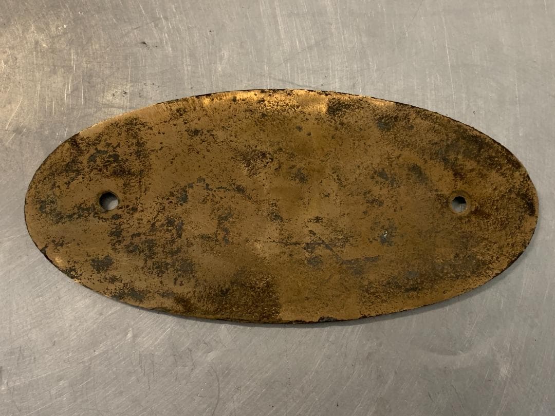 USAビンテージ ブラス真鍮プレート サインプレート　銘板 インダストリアル