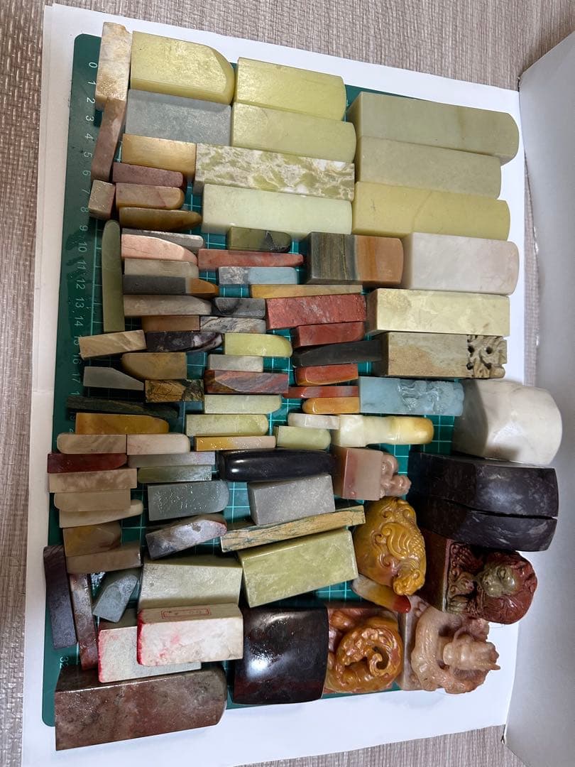 訳あり品　篆刻　印材　印石　まとめ　書道　落款　遊印　　ヒビ　使用済みなどなど