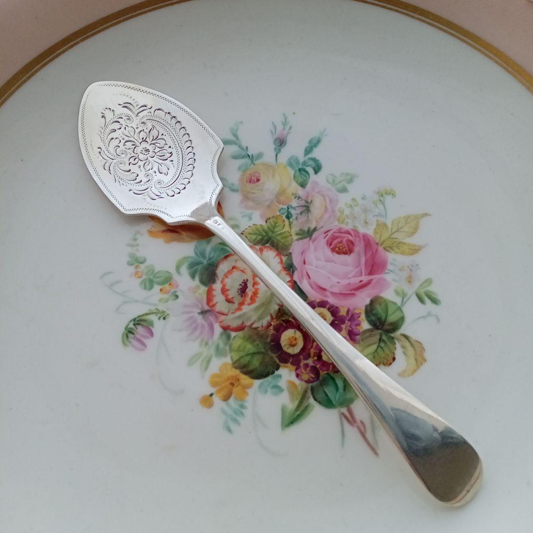 アンティークシルバー ジャムスプーン 英国 イギリス 純銀 スターリングシルバー