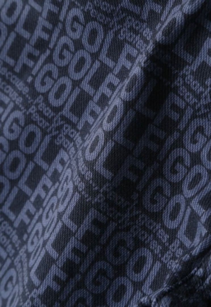 新品 パーリーゲイツ コットンストレッチカルゼ表ピーチパンツ(6)サイズLL/紺