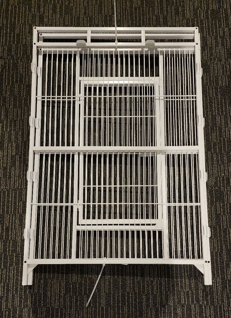 大型⑥バードケージ インコ オウム 鳥かご スタンド キャスター 白 えとぴりか