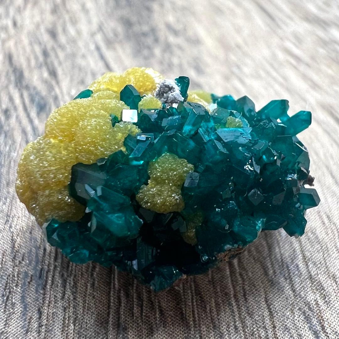 ダイオプテーズ ミメタイト 共生 鉱物 標本 原石